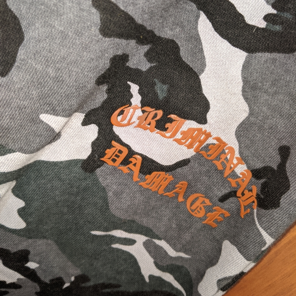 Criminal Damage camo joggers sz XS